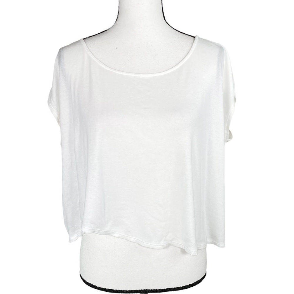 Bcbgeneration White Relaxed Crop Top - image 1
